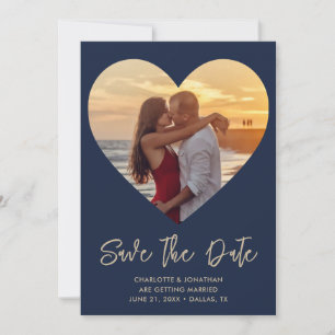 Reserve A Data Foto personalizada de casamento do coração