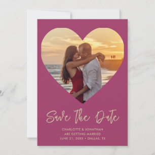 Reserve A Data Foto personalizada de casamento do coração