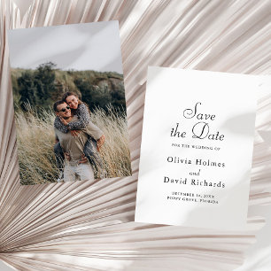 Reserve A Data Foto personalizada minimalista elegante Salvar o c