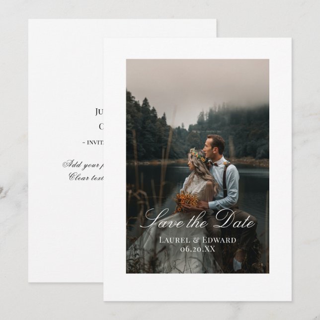 Reserve A Data Foto Personalizada Salva A Placa Plana Data (Frente/Verso)