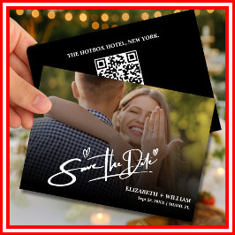 Reserve A Data Foto Preto e Branco | QR Code Salve a Data