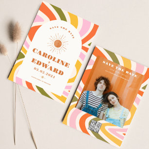 Reserve A Data Foto: Rainbow Wavy Groovy Salve a Data Qr Code