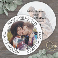 Foto redonda exclusiva Casamento preto e branco mo