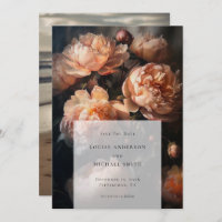 Foto Romântica De Casamento Floral Peach Pastel Pe