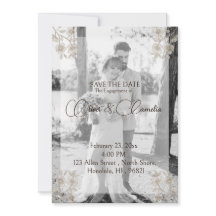 Foto Romântica Salvar Data de Engajamento/Casament