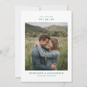 Reserve A Data Foto Romântica Verde