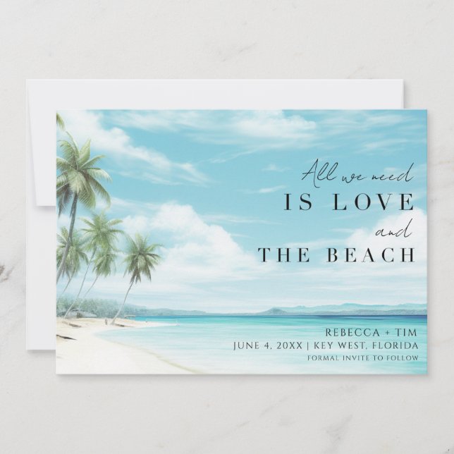 Reserve A Data Foto Simple Beach Wedding (Frente)