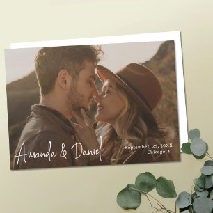 Reserve A Data Foto simples e moderna personalizada Salve o Model