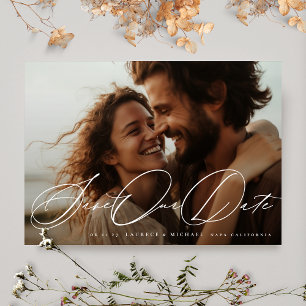 Reserve A Data Foto Simples Moderna Preta e Branca O Casamento