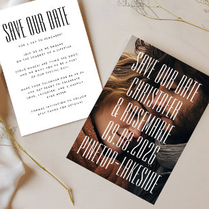 Reserve A Data Foto Simples Ultra Moderna - Casamento de Detalhes