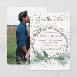 Reserve A Data Foto simples, vitrine de inverno, salvação de data