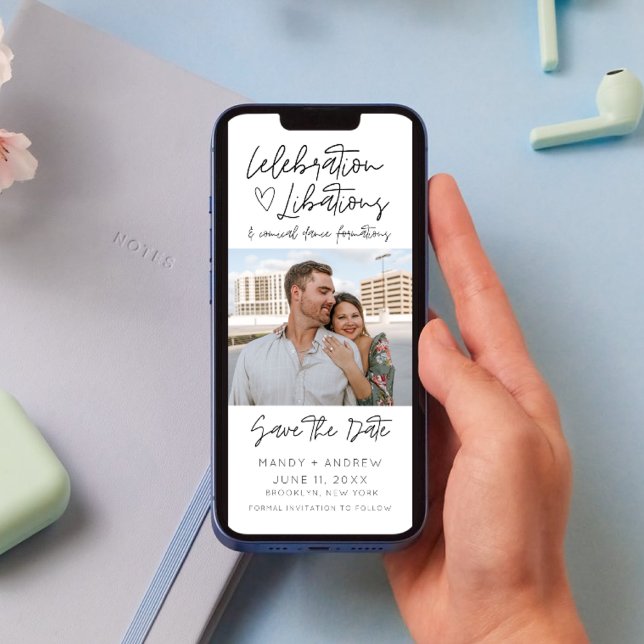 Reserve A Data Foto única e engraçada Casamento Salve a Data (Funny Unique Photo Wedding Save the Date)