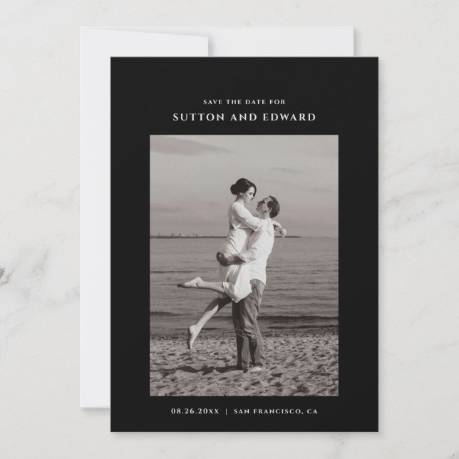 Reserve A Data Foto única muito minimalista (Frente)