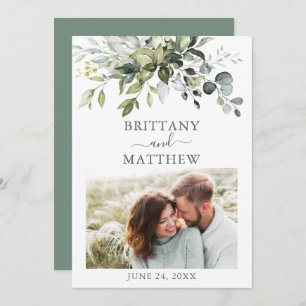 Reserve A Data Foto Verde de Cor Verde Moderna de Água