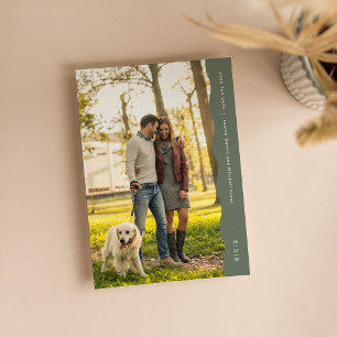 Reserve A Data Foto verde simples da faixa de onda moderna