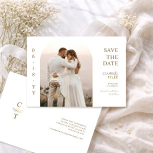 Reserve A Data Fotografia de Arco Elegante Monograma de Casamento