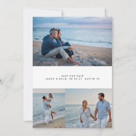 Reserve A Data fotografia de colagem mínima simples moderna de 4