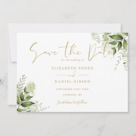 Reserve A Data Fotografia Floral de Verdor Roteiro Dourado