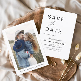 Reserve A Data Fotografia Minimalista de Salve o Dia de Casamento
