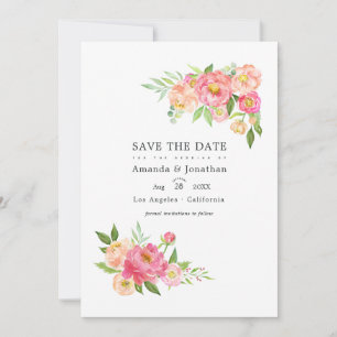 Reserve A Data Fotos de Casamento com Peônias em Aquarela de Prim