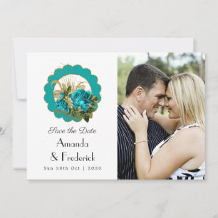 Reserve A Data Fotos de Casamento com Rosas Art Déco em Dourado e