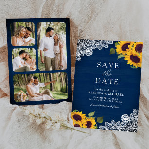 Reserve A Data Fotos de casamento de girassóis com renda de madei