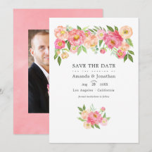 Fotos de casamento de peônias em aquarela rosa pas