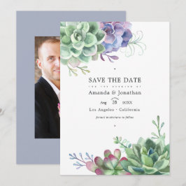 Reserve A Data Fotos de casamento de plantas suculentas de cacto