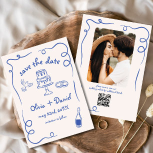 Reserve A Data Fotos de Casamento Desenhadas à Mão com Capricho A