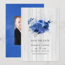 Fotos de Casamento Floral Rústico em Azul Real e P