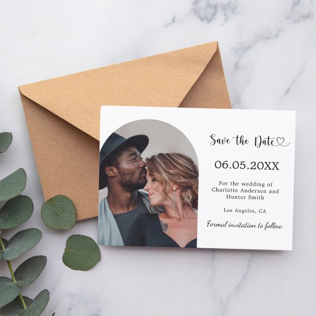 Reserve A Data Fotos de casamento modernas e simples (Criador carregado)