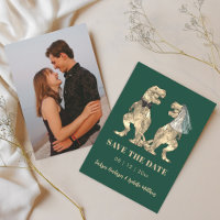 Fotos de Casamento Temático de Dinossauros Verde