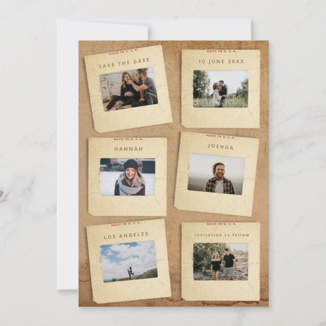 Reserve A Data Fotos de Slides Vintage (Frente)