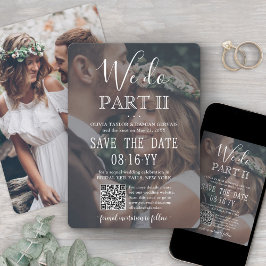 Reserve A Data Fotos do Casamento Sequência 2 & Sobreposição QR N