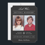 Reserve A Data Fotos para Crianças Clássicas da Antiga Escola Est<br><div class="desc">Mande o estilo moderno "foto da velha escola" salvar as datas,  usando suas fotos de infância! A cor de fundo pode ser facilmente personalizada para qualquer cor que você quiser - tanto na parte frontal quanto na parte traseira. Mostrado: preto mutado. Design de listras brancas modernas nas costas.</div>