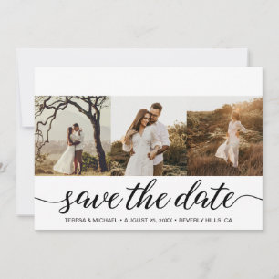 Reserve A Data Fotos Personalizadas Modernas Casamento Minimalist
