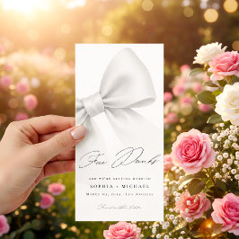 Reserve A Data Free Drinks Elegant Bow Modern Wedding Bookmark