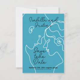 Reserve A Data Freehand linear drawing of a couple in love