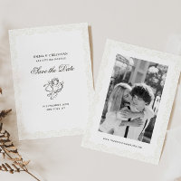 Fronteira de Renda Antiga com Foto de Casamento de