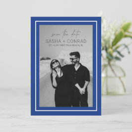 Reserve A Data Fronteira Negra Azul Safira Foto Casamento Moderno