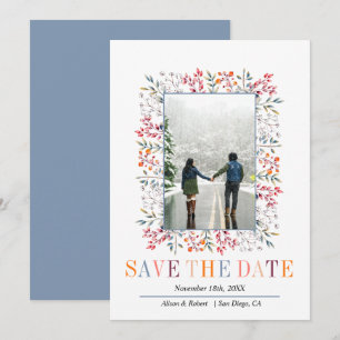 Reserve A Data Frutos e folhas de casamento no inverno