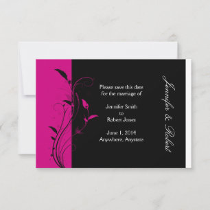 Reserve A Data Fuchsia e Casamento Negro Salvem a Data
