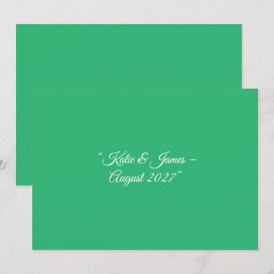 Reserve A Data Fundo Verde de Casa - Design de Casamento