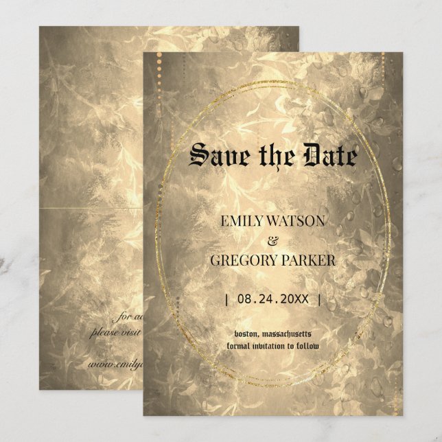 Reserve A Data Fundo Vintage Salvar a Data (Frente/Verso)