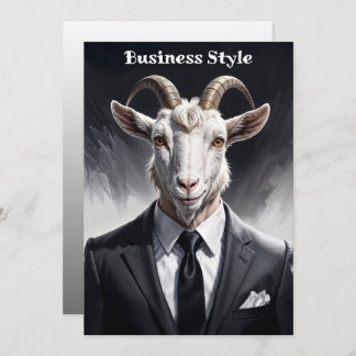 Reserve A Data Funny animal boss surreal suited goat character