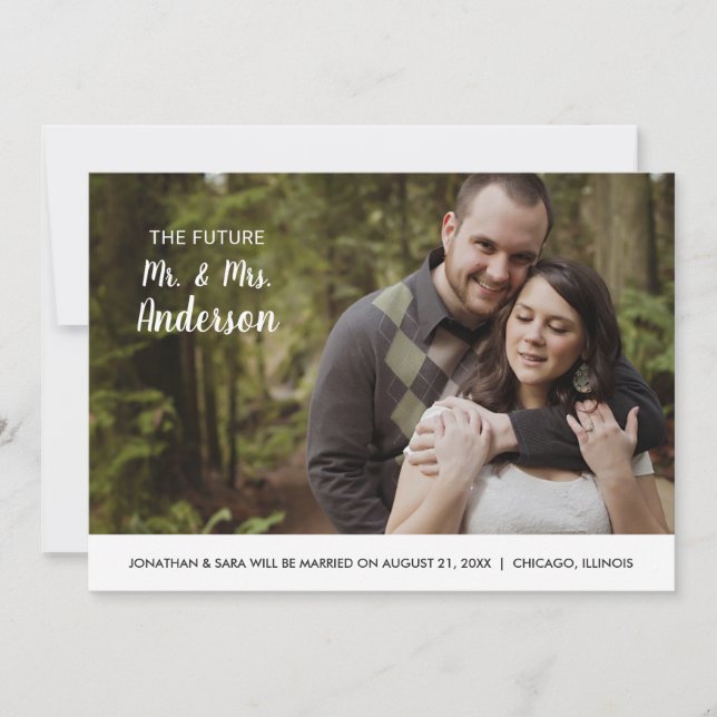 Reserve A Data Futuro Sr. & Sra. | Data de salvamento da foto (Frente)