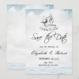 Reserve A Data Gaivotas Aquarela no Beach Save The Date