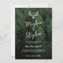 Galhos de Veado Floresta de Pinheiros Casamento na