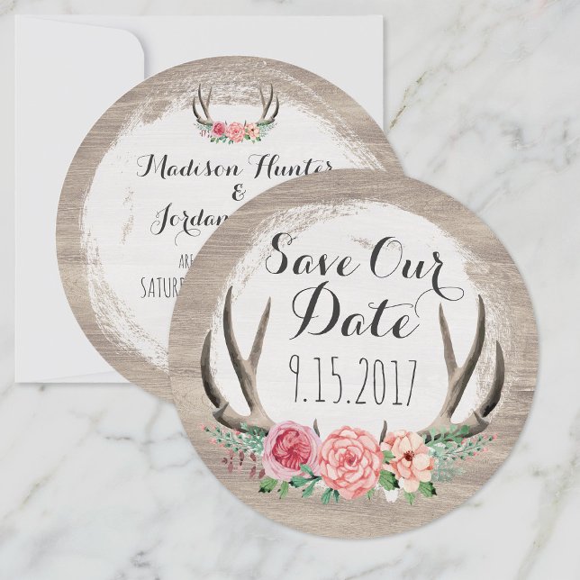 Reserve A Data Galhos Florais Rustic Wedding | Salve A Data (Criador carregado)