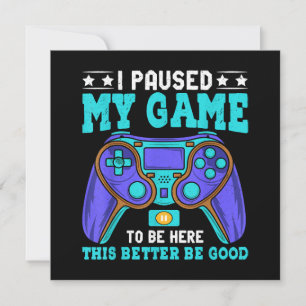 Reserve A Data Gamer Shirt Boys Men Crianças Pausaram Meu Jogo Pa